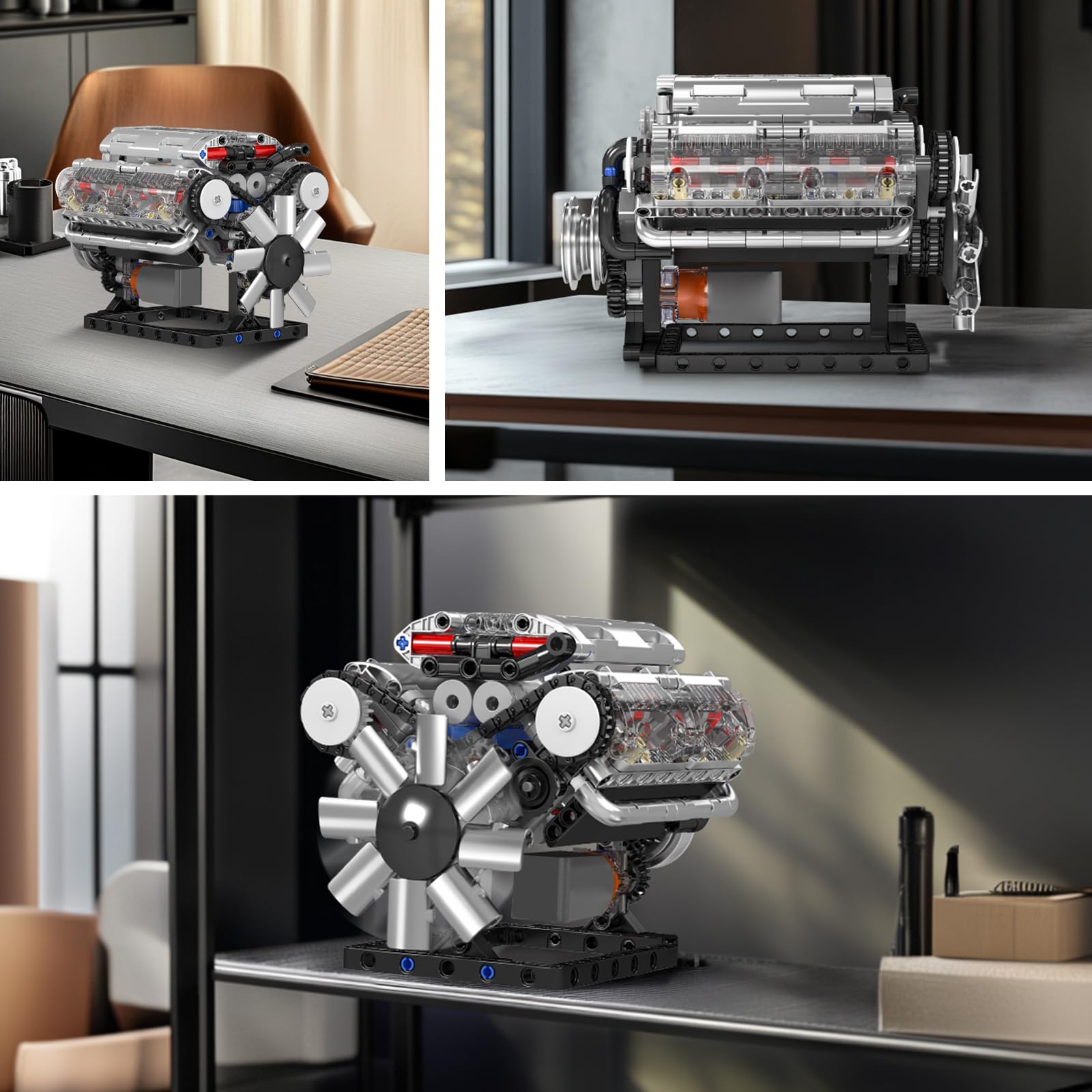 Amazon.co.jp: Mould King 10088 MOC テクニック（V8）8気筒エンジン